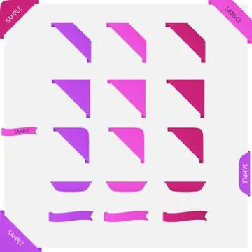 Vector ribbon set Stock Illustration
