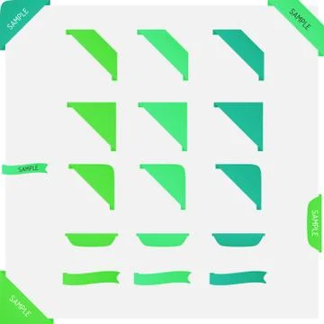 Vector ribbon set Stock Illustration