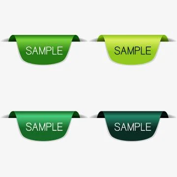 Vector ribbon set Stock Illustration