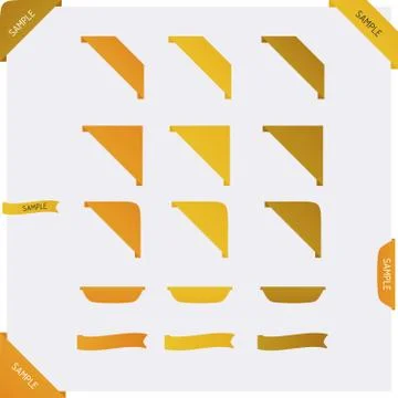 Vector ribbon set Stock Illustration