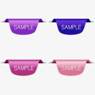 Vector ribbon set Stock Illustration