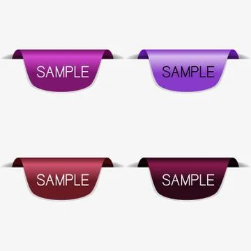 Vector ribbon set Stock Illustration