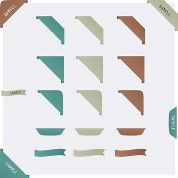 Vector ribbon set Stock Illustration