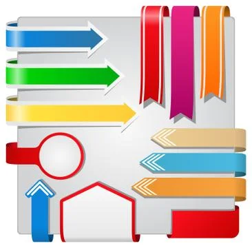 Vector Ribbons, Arrows and Banners Stock-Illustration