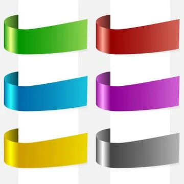 Vector ribbons set Stock Illustration