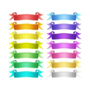 Vector ribbons set Stock Illustration