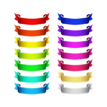 Vector ribbons set Stock Illustration