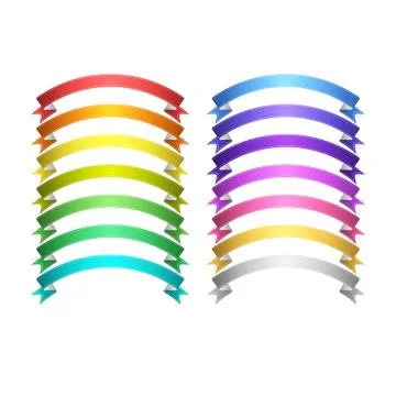 Vector ribbons set Stock Illustration