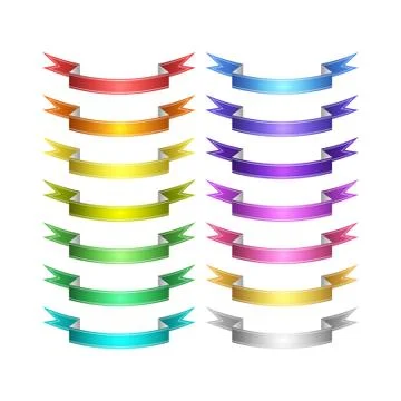 Vector ribbons set Stock Illustration