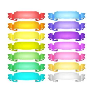 Vector ribbons set Stock Illustration