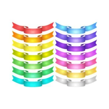 Vector ribbons set Stock Illustration