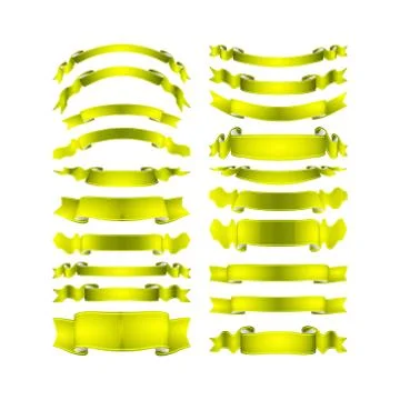 Vector ribbons set Stock Illustration