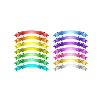 Vector ribbons set Stock Illustration