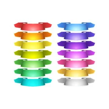 Vector ribbons set Stock Illustration