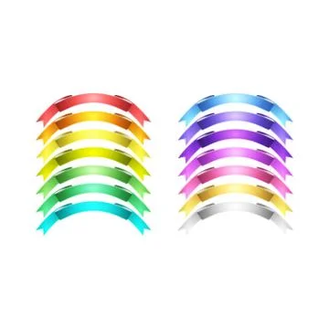 Vector ribbons set Stock Illustration