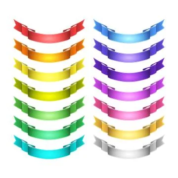 Vector ribbons set Stock Illustration
