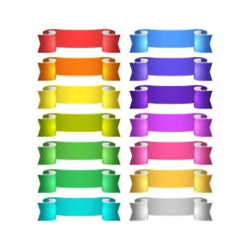 Vector ribbons set Stock Illustration