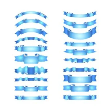 Vector ribbons set Stock Illustration
