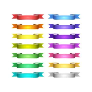 Vector ribbons set Stock Illustration