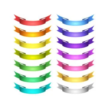 Vector ribbons set Stock Illustration