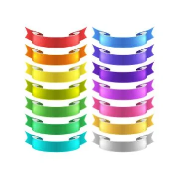 Vector ribbons set Stock Illustration