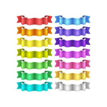 Vector ribbons set Stock Illustration
