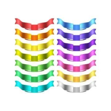 Vector ribbons set Stock Illustration