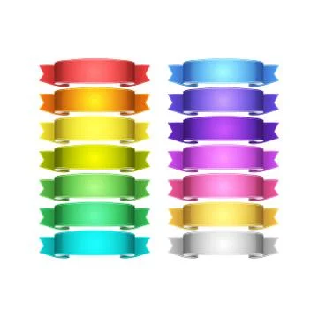 Vector ribbons set Stock Illustration