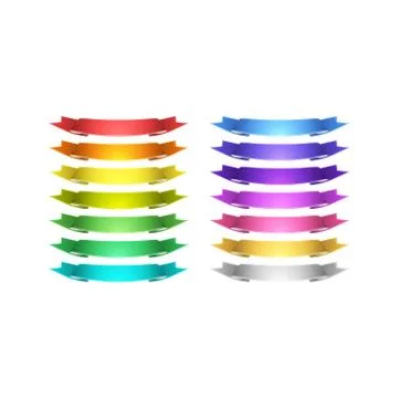 Vector ribbons set Stock Illustration