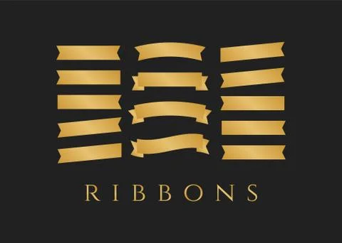 Vector ribbons set isolated. Banner ribbon vector set Stock Illustration