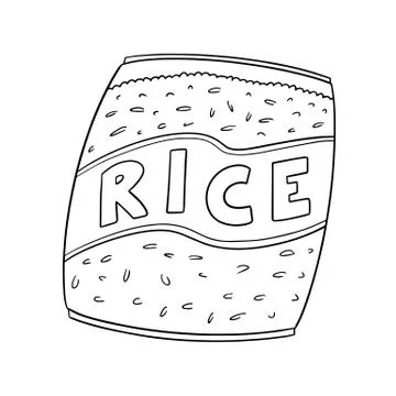 Vector of rice bag Stock Illustration