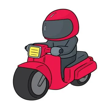 Vector of riding motorcycle Stock Illustration