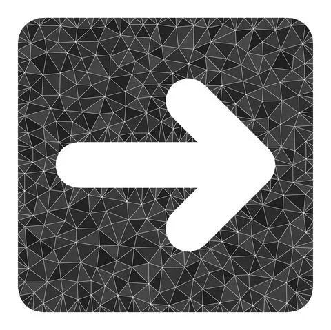Vector Right Cursor Triangle Filled Icon Illustrazione stock