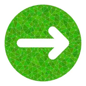 Vector Right Direction Polygonal Icon 스톡 일러스트