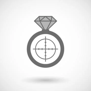 Vector ring icon with a crosshair Stock Illustration