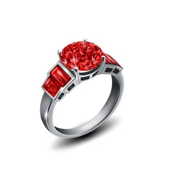 Vector ring with red diamond イラスト素材