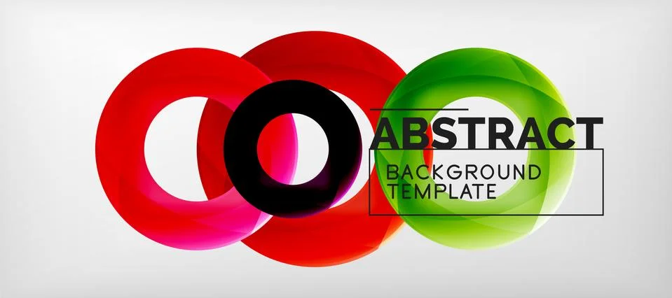 Vector rings abstract background Stock Illustration