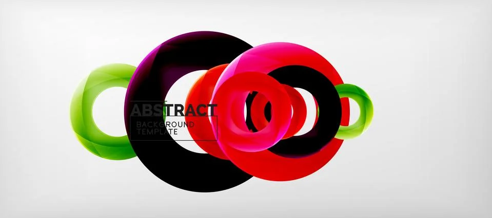Vector rings abstract background Stock Illustration