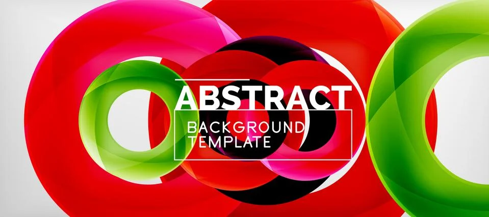 Vector rings abstract background Stock Illustration