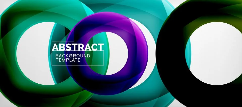 Vector rings abstract background Stock Illustration