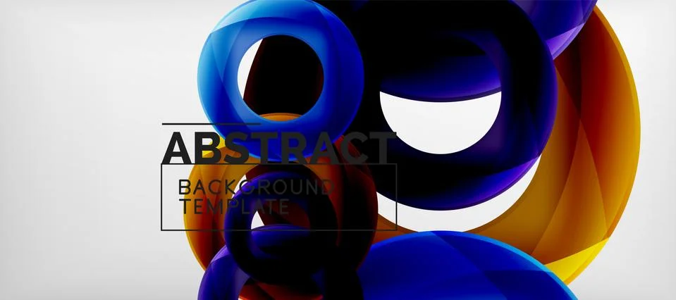 Vector rings abstract background Stock Illustration