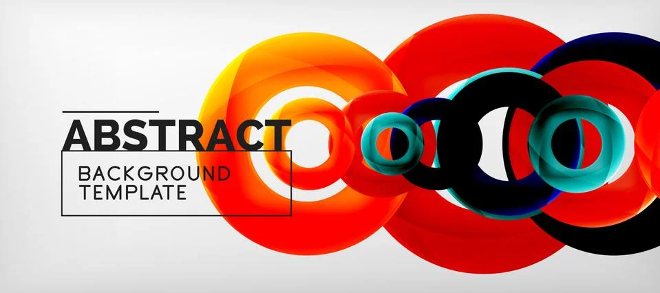 Vector rings abstract background Stock Illustration