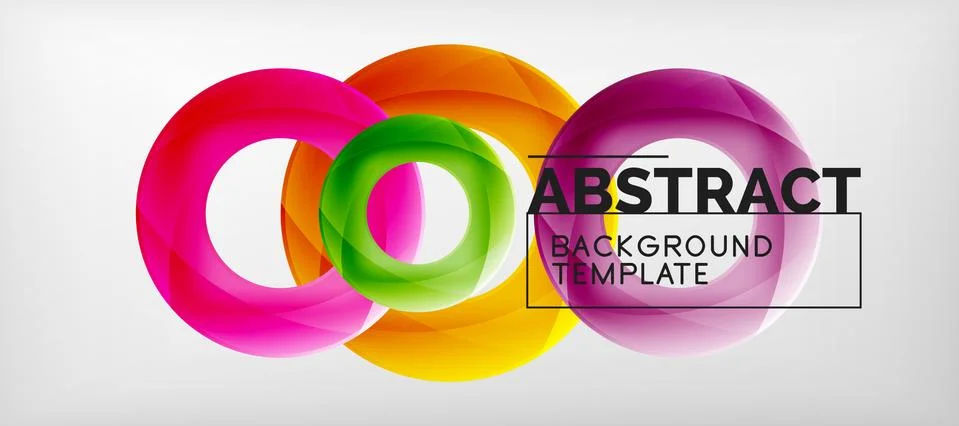 Vector rings abstract background Stock Illustration