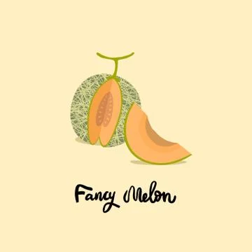 Vector ripe melons illustration Stock Illustration