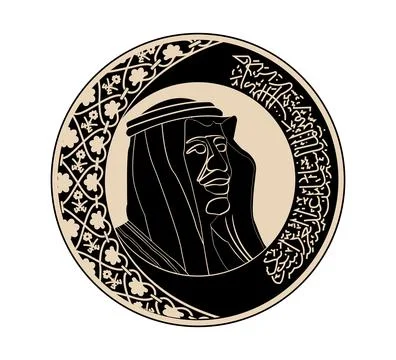 Vector Riyal Coin Of Saudi Arabia. Stock Illustration