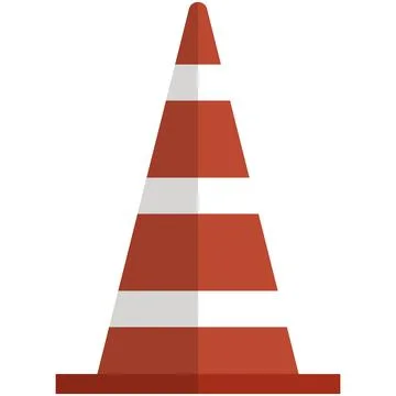 Vector road cone traffic or construction caution Stock Illustration