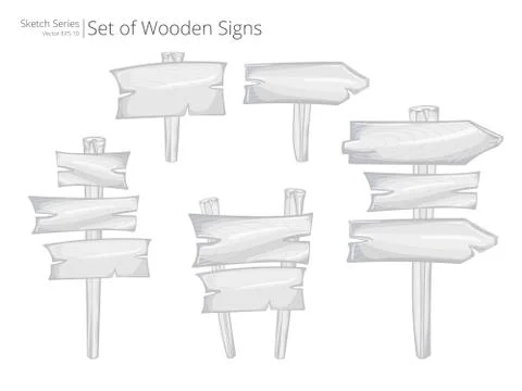 Vector Road signs and Signposts. Stock Illustration