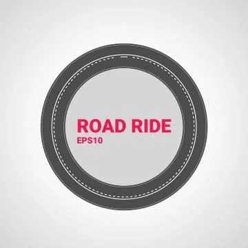 Vector road type. Vertical straight asphalt road. Stock Illustration