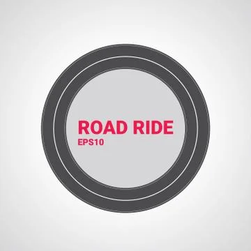 Vector road type. Vertical straight asphalt road. Illustrazione stock