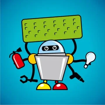 Vector robot assistant Stock Illustration